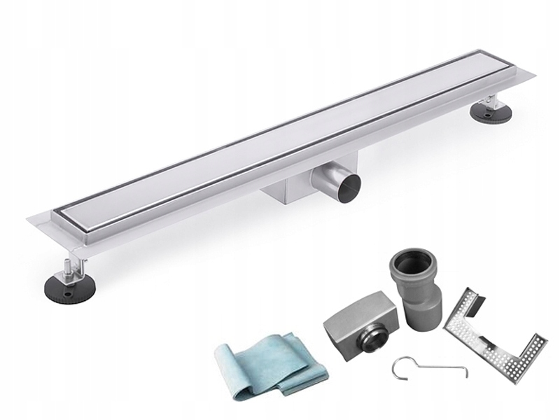 Sprchový žľab - Lineárne Outflow 80 cm Obojstranná 2IN1 Nízka Siphon