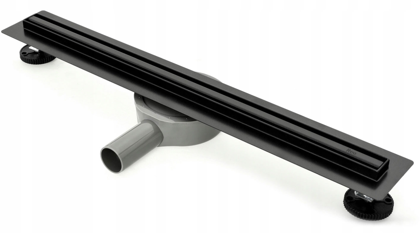 Sprchový žľab odtok - Lineárny odtok 80 cm s čiernym golierom rea neo