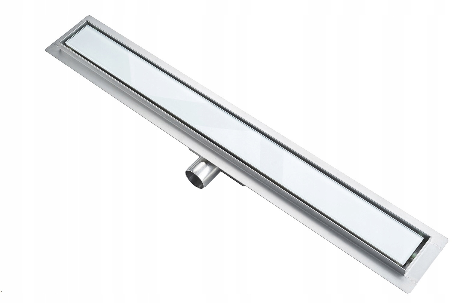 Sprchový žľab - Lineárny Outflow 80 Glass White Black + Siphon