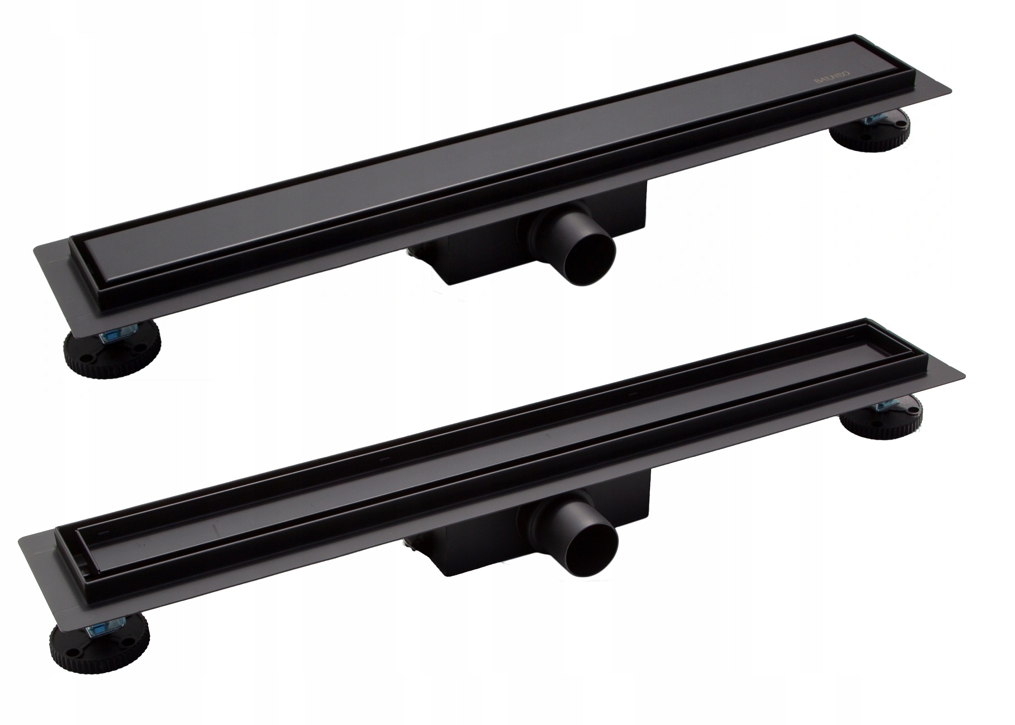 Sprchový žľab odtok - Lineárny odtok 80 cm tmavo čierny prázdny
