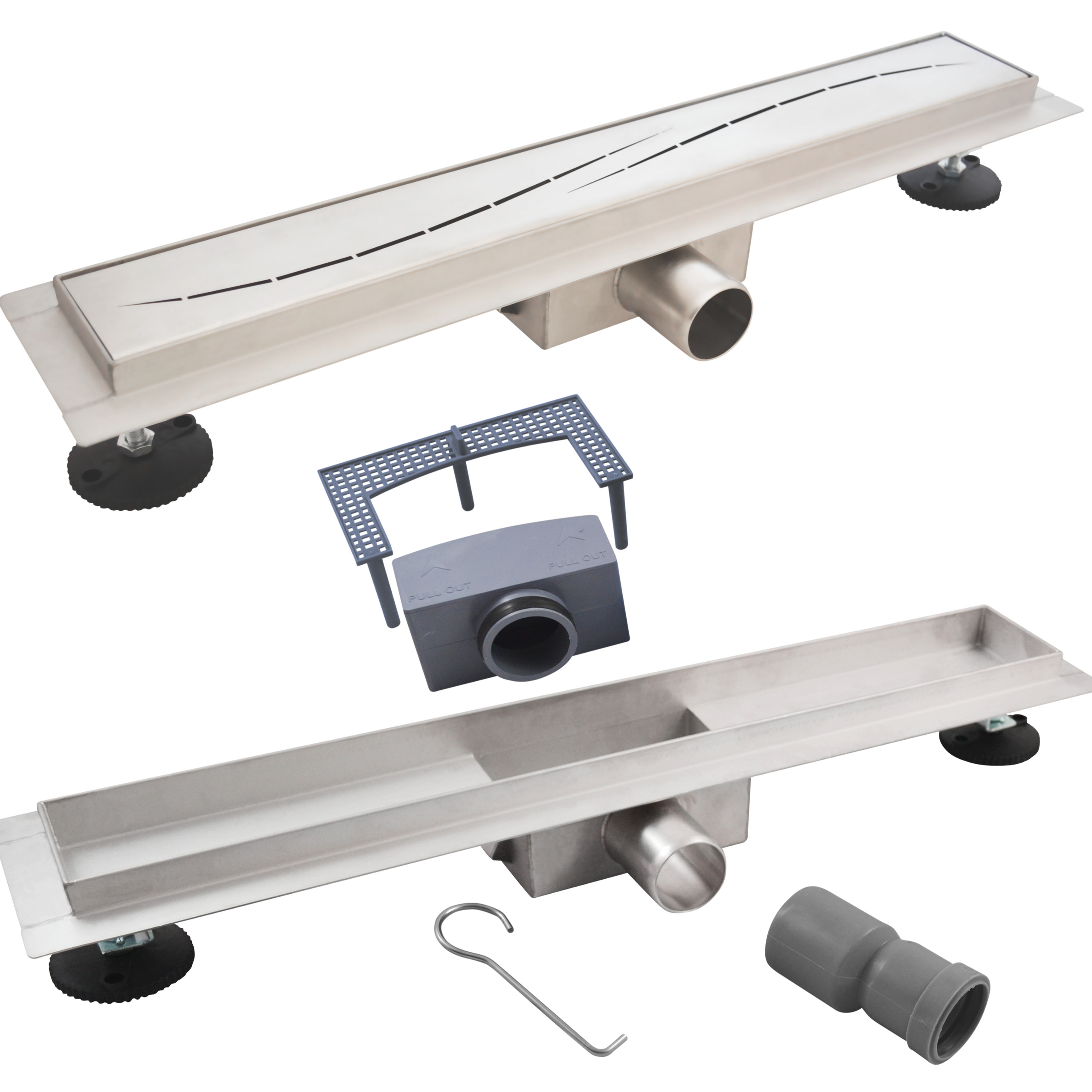 Sprchový žľab odtok - Lineárny odtok 90 cm lineárna dehydratácia Comp 5 Wz