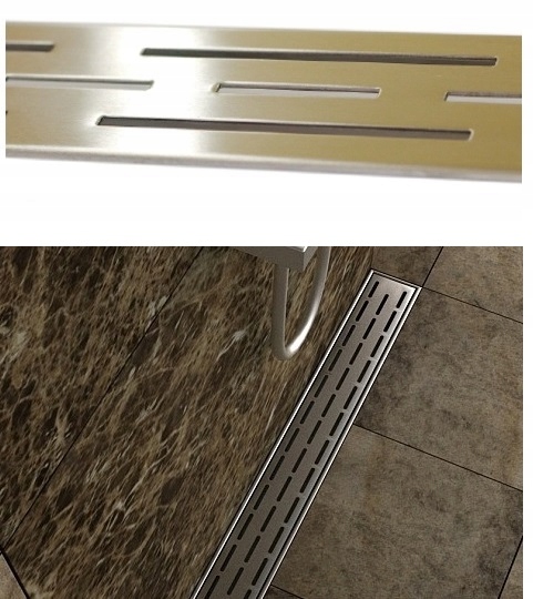 Sprchový žľab - Lineárne vypúšťací Chrome 70 Dehydratácia Pásky linky