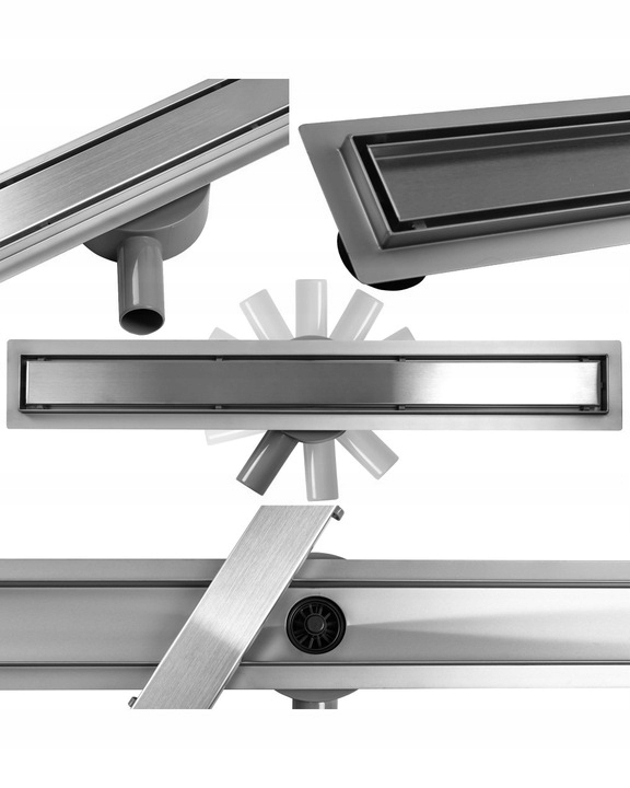 Sprchový žľab odtok - Lineárny odtok ECO360 50 Calani Double -Double Chrome