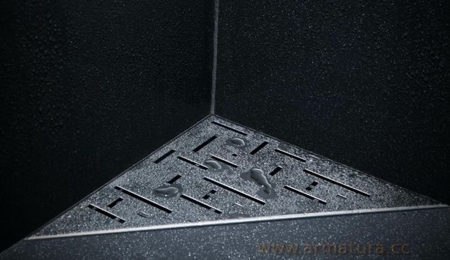 Sprchový žľab odtok - Vario opláchnite rohový odtok 25x25x30 LORAC TETRIS