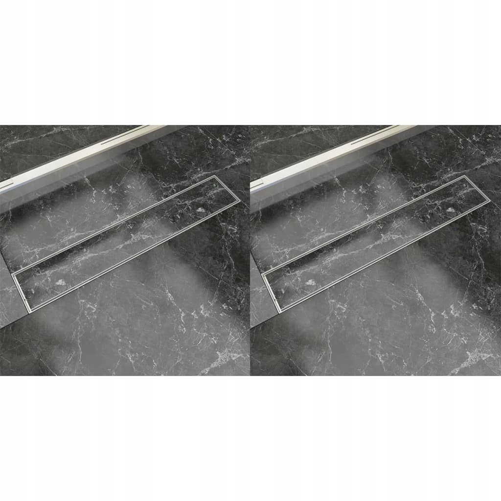 Sprchový žľab odtok - Lineárny odtok pre 63 cm doštičiek nastavte 2 ks.