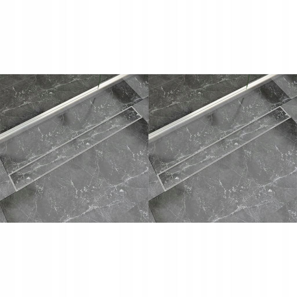 Sprchový žľab odtok - Lineárny odtok pre 93 cm doštičku Nastavte 2 ks.