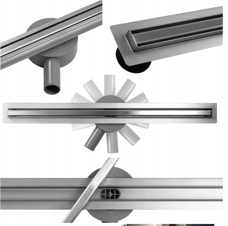 Sprchový žľab odtok - Eco360 Slim Chrome Inca 60 sprchový odtok