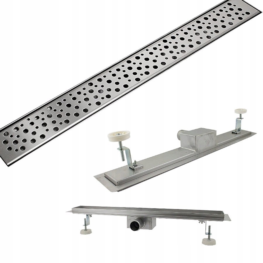 Sprchový žľab - Lineárne odliv v sade + sifón 90cm Tropfen vstupné