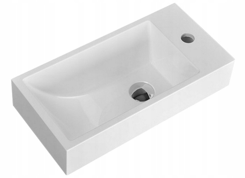 Umývadlo - Omnires Korfu umývadlo 50x25 cm biela lesk
