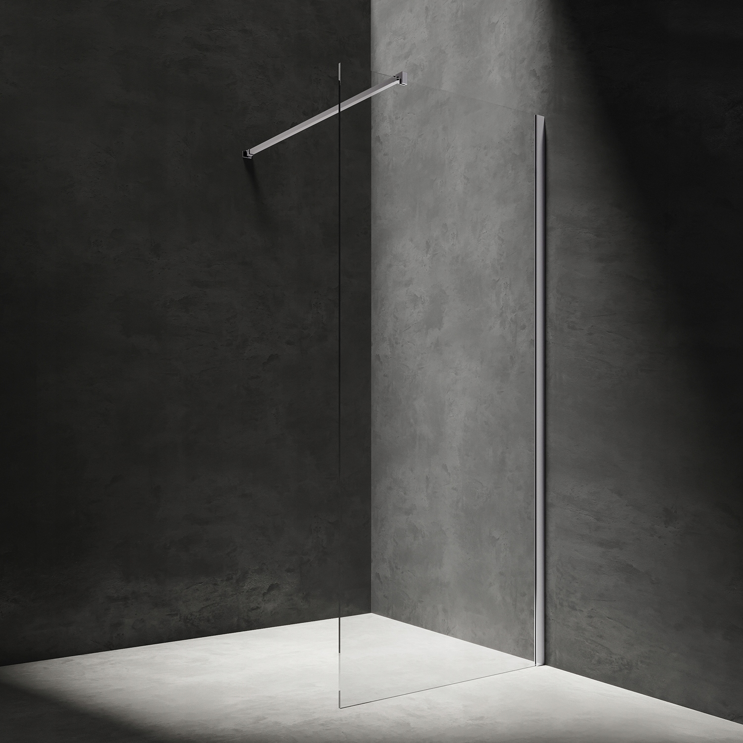 Sprchový kút, kabína - + Omnires Marina Walk-in 100 sprchová skrinka