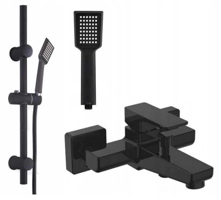 Vaňová batéria - Omnires Parmové vane Black + Sprcha