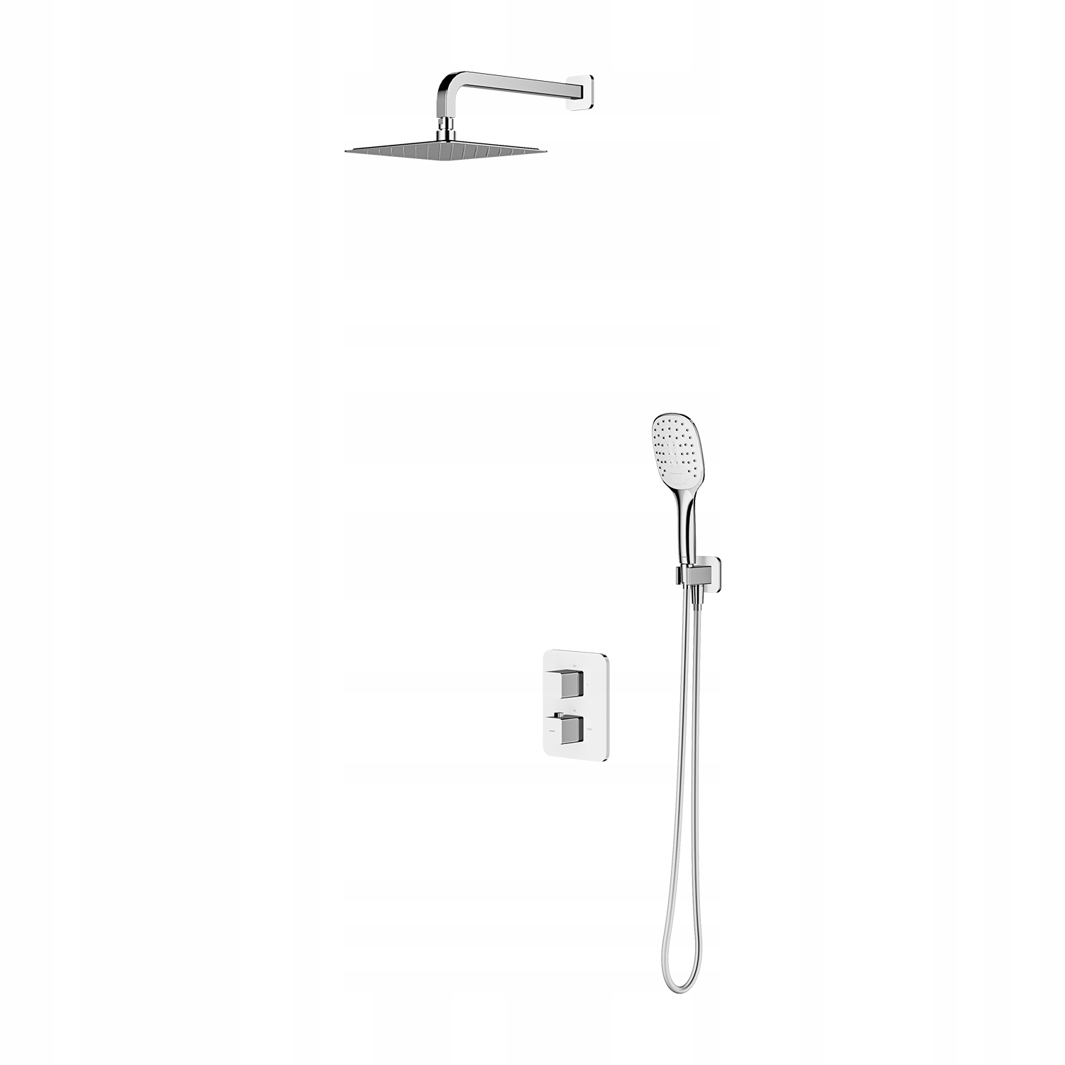 Umyvadlová batéria - Omnires Parma thermo. Sprchový systém White-chrome