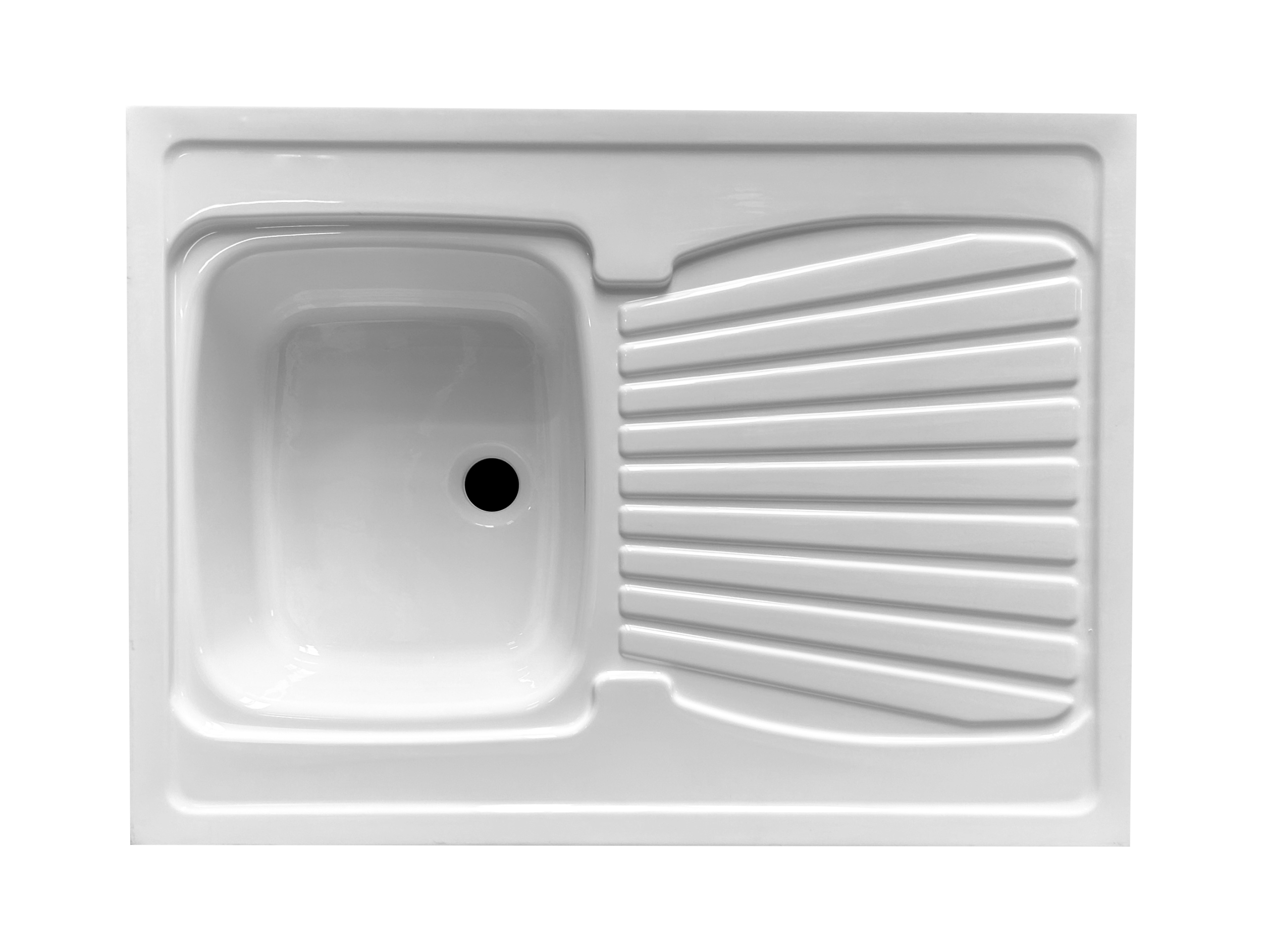 Kuchynský drez - Single -Chamber Sink Outlet 80x60 cm
