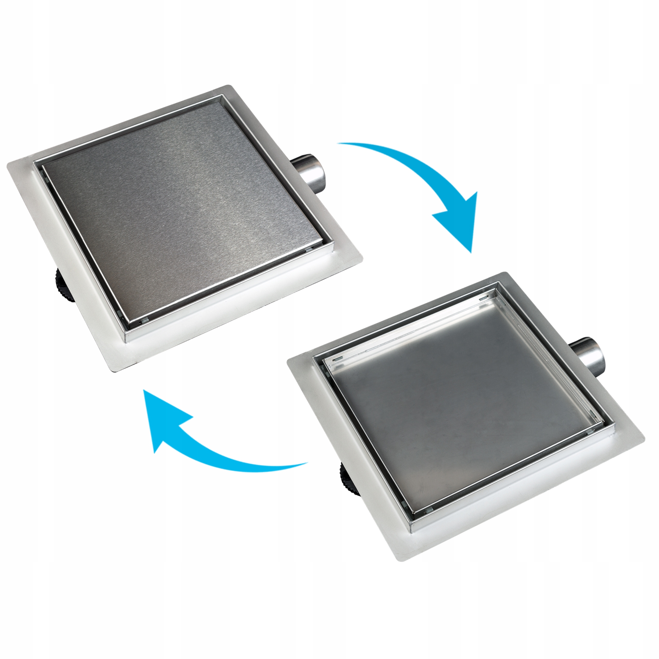 Sprchový žľab odtok - BALNEO SQ-DRAIN Square Outflow 15 cm x 15 cm