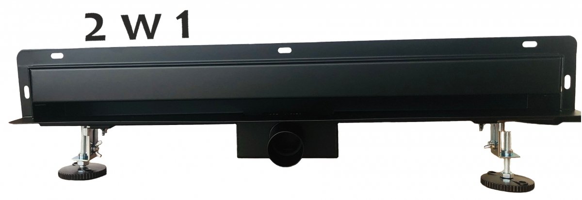 Sprchový žľab odtok - Čierna stena Odtoková čierna 120 cm 2in1