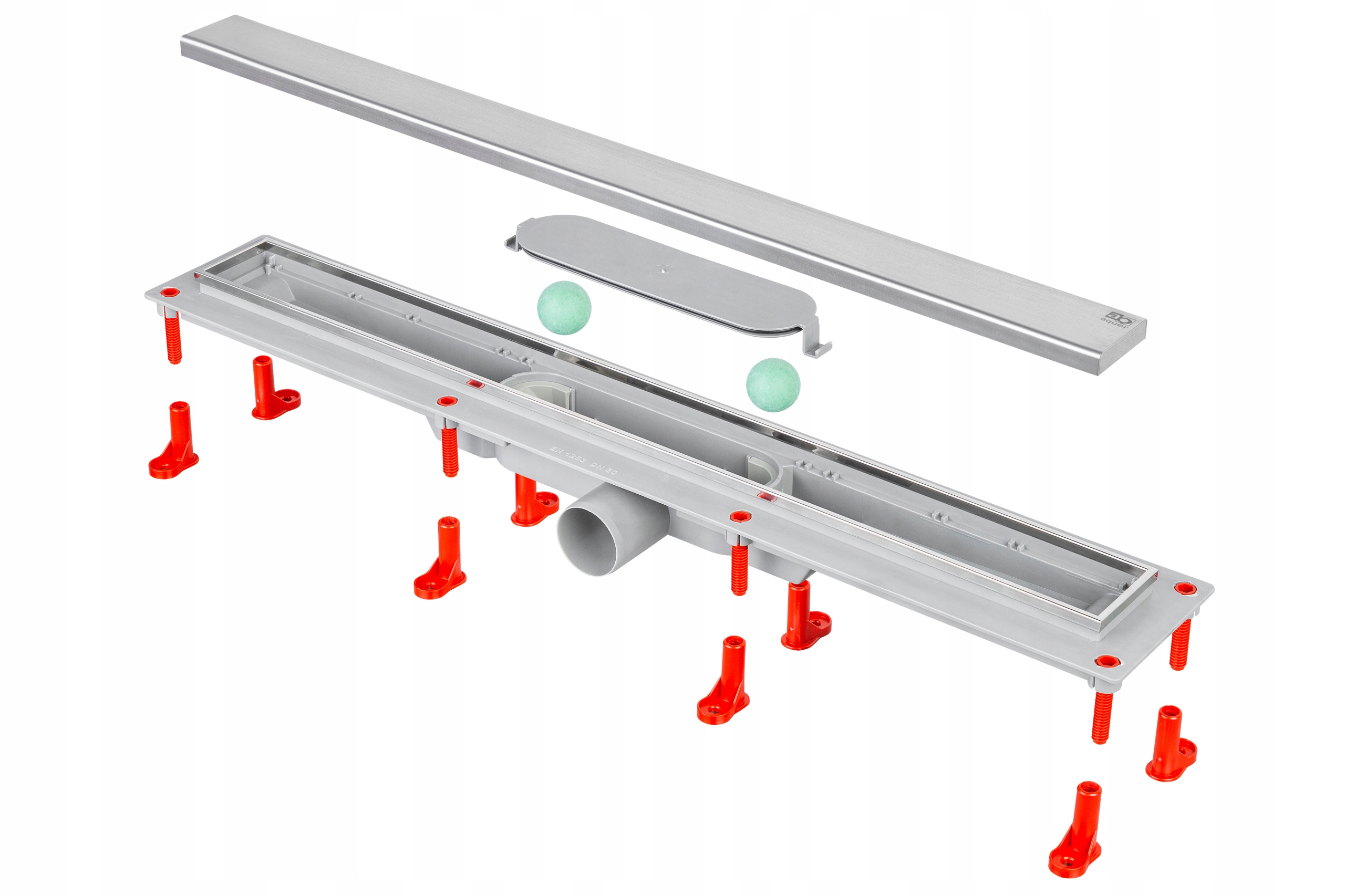 Sprchový žľab odtok - Lineárny výtok 50 cm rotačný nízky sifón 56 mm