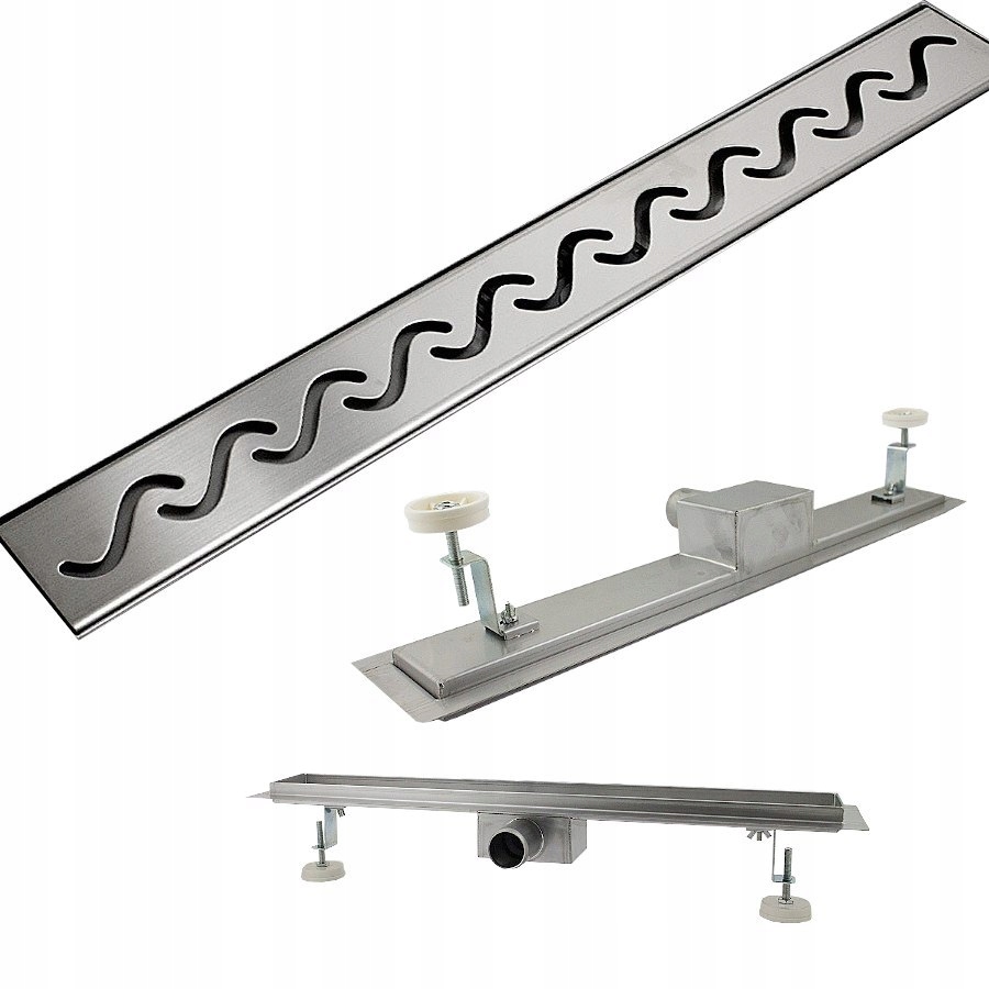 Sprchový žľab - Lineárne toaletná voda odliv + sifón 90 cm Welle