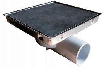 Sprchový žľab odtok - Axus Square Outflow 15 x15 cm na vyplnenie tanierom