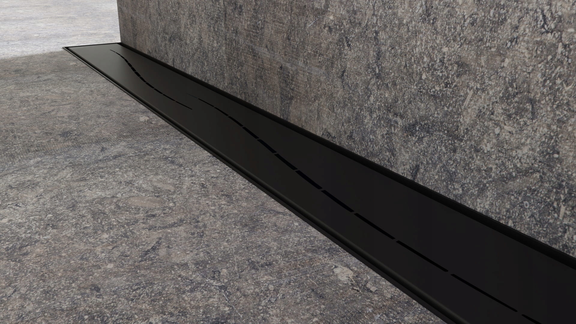 Sprchový žľab - Lineárny odtok CEDOR SLIMA Čierne more 60cm