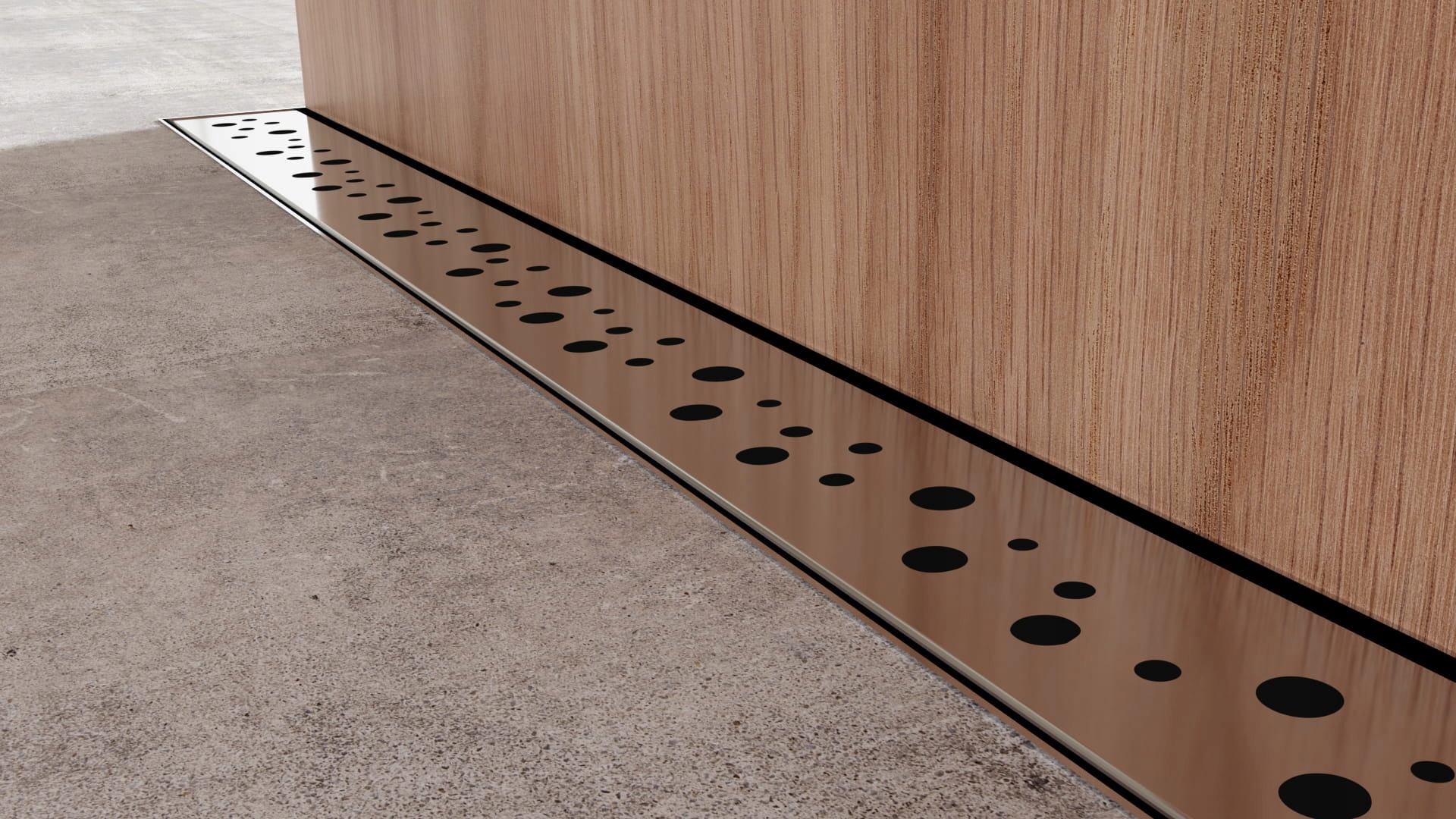 Sprchový žľab - Lineárne odliv Cedor Super Slim Steel Rain 30cm