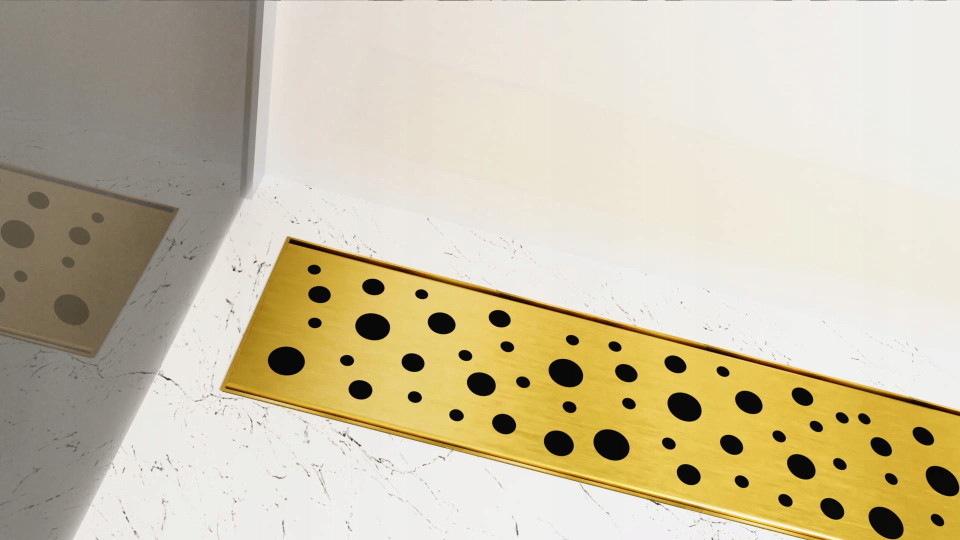 Sprchový žľab - Lineárny odtok Premium Gold Golden RAIN 80cm CEDOR