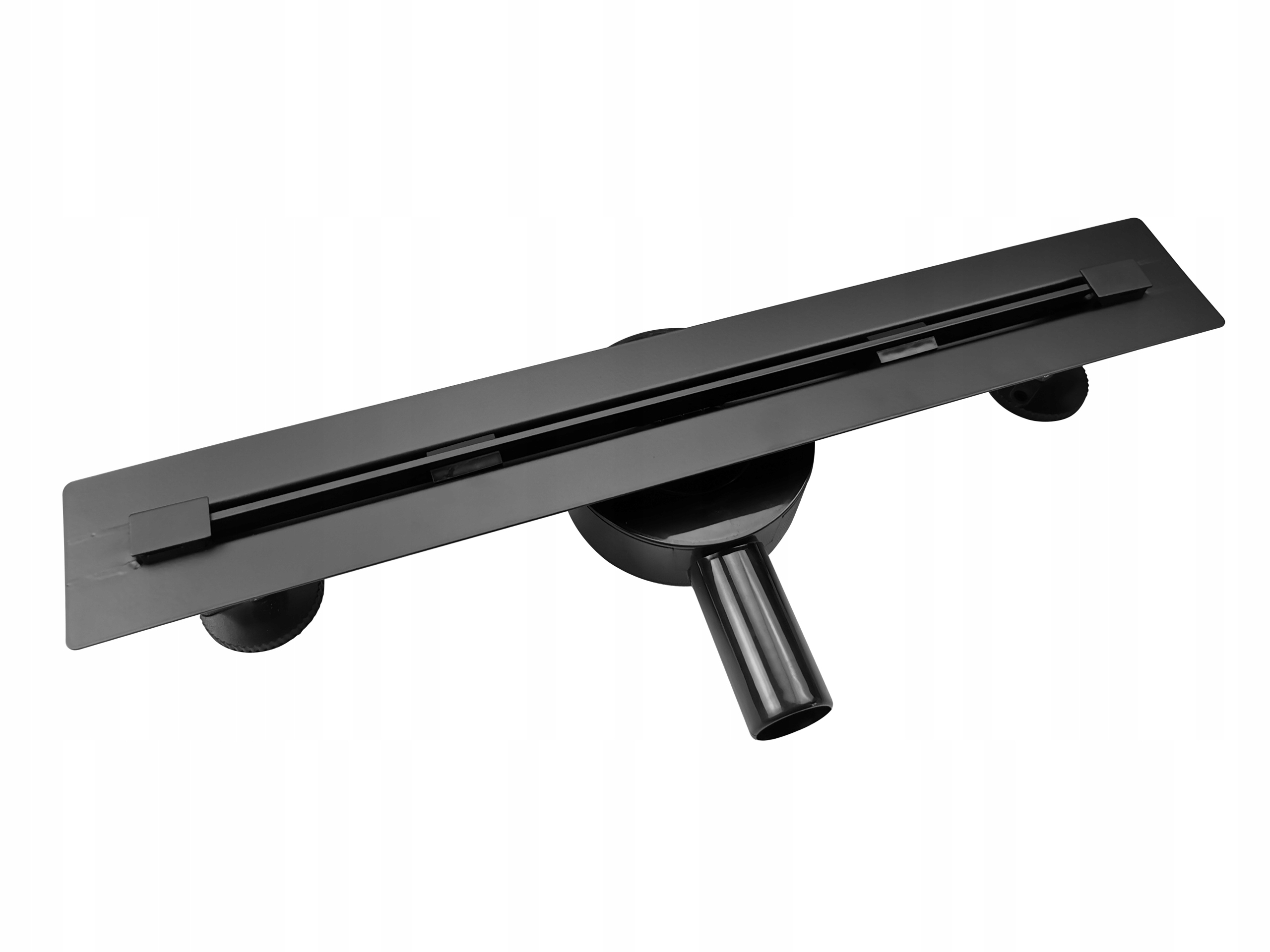 Sprchový žľab - Slim lineárny odtok čierny rotačný sifón 360 70cm