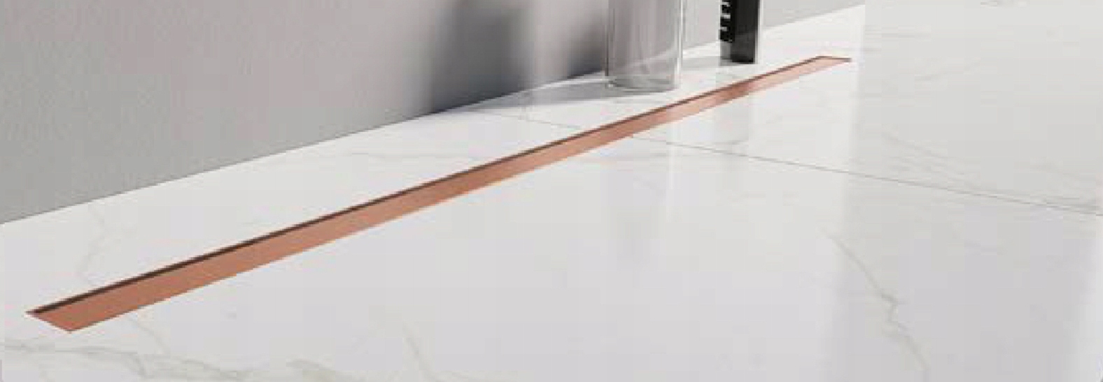 Sprchový žľab odtok - Visio Slim 100 Medené nové trendy