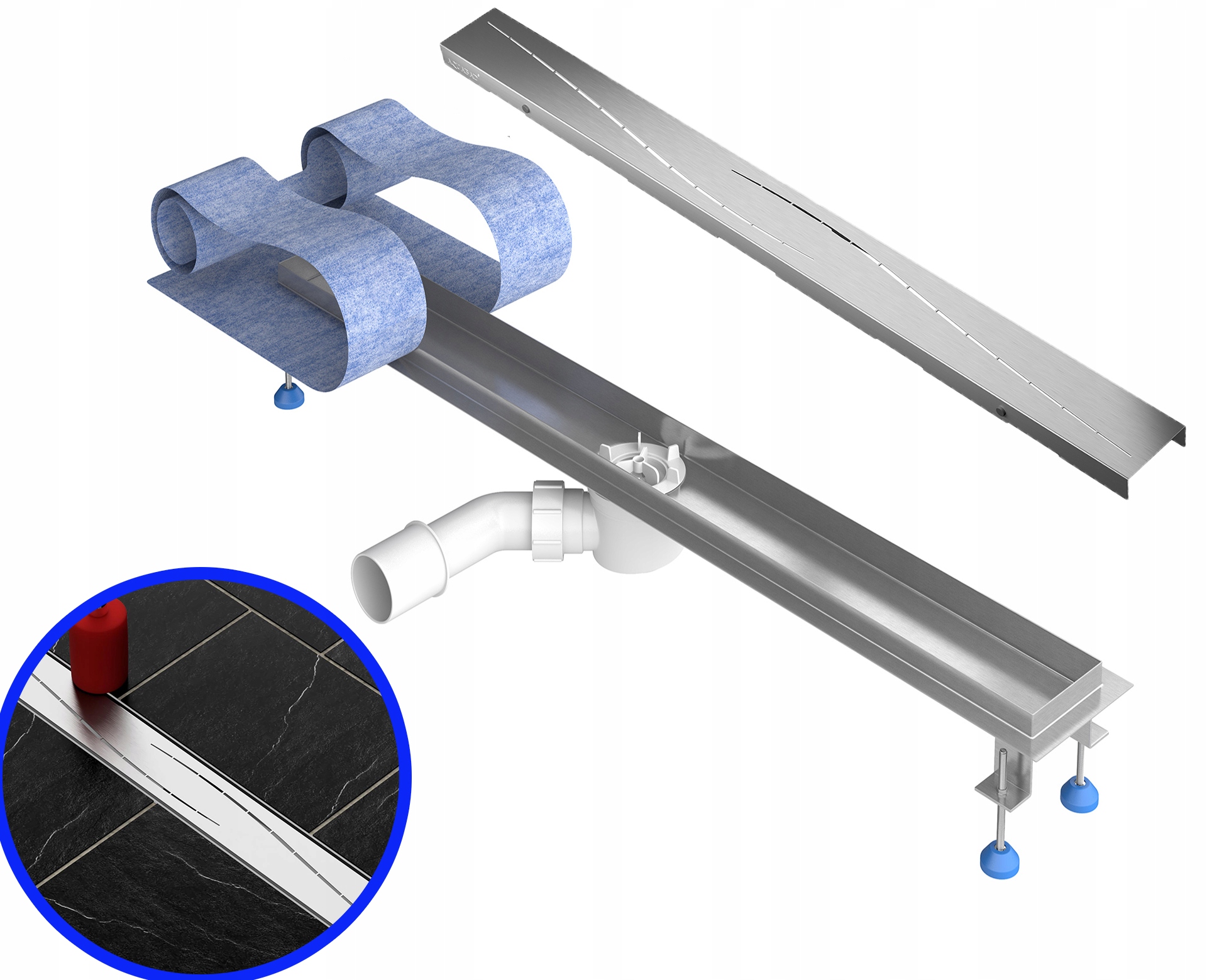 Sprchový žľab - Lineárny Outflow W-Premium 60cm Ocean McAlpine
