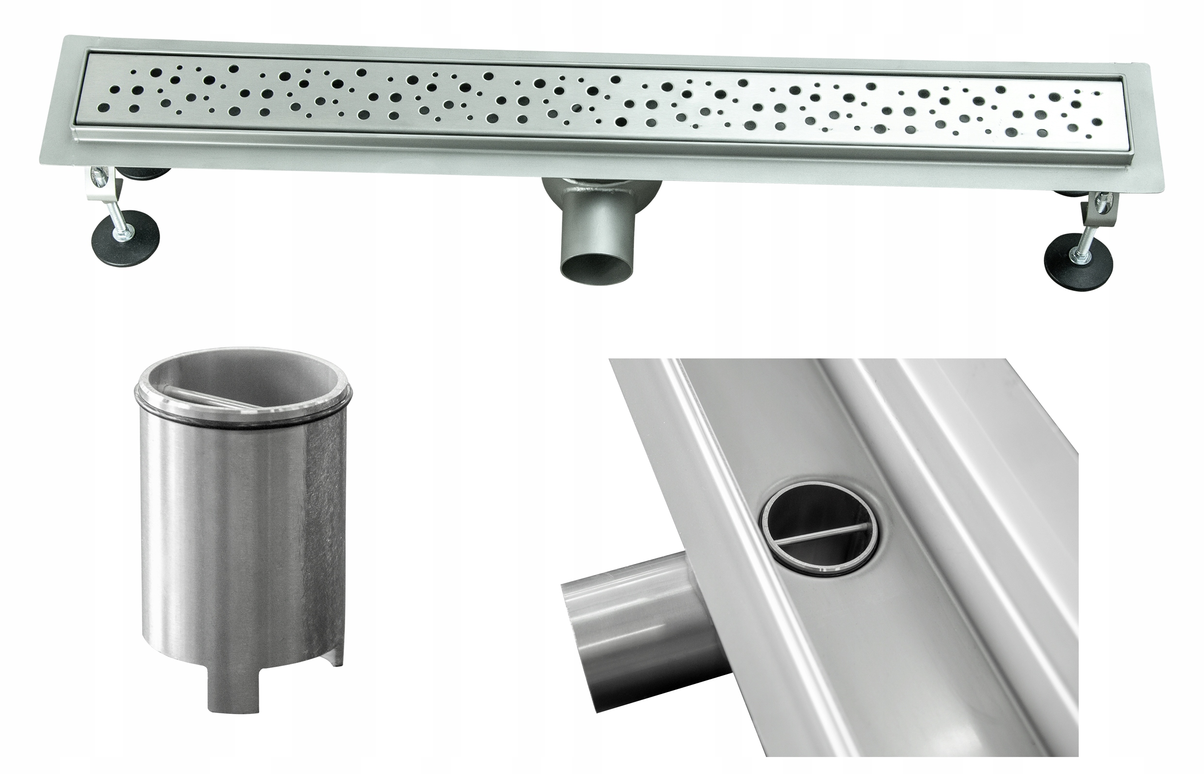Sprchový žľab - Kúpeľňa lineárna odtok 80 cm nehrdzavejúca oceľ. Wpp