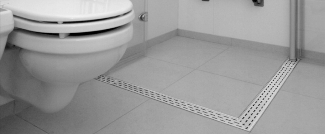Sprchový žľab - 90cm inox rohový odtok