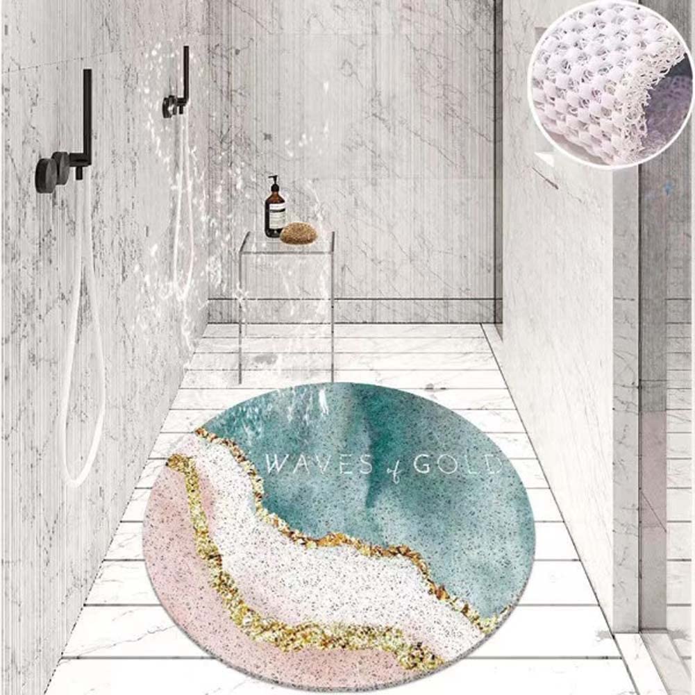 Protišmyková kúpeľňová podložka - Zelená/štvorcová sprchová podložka: 60x60 cm u20