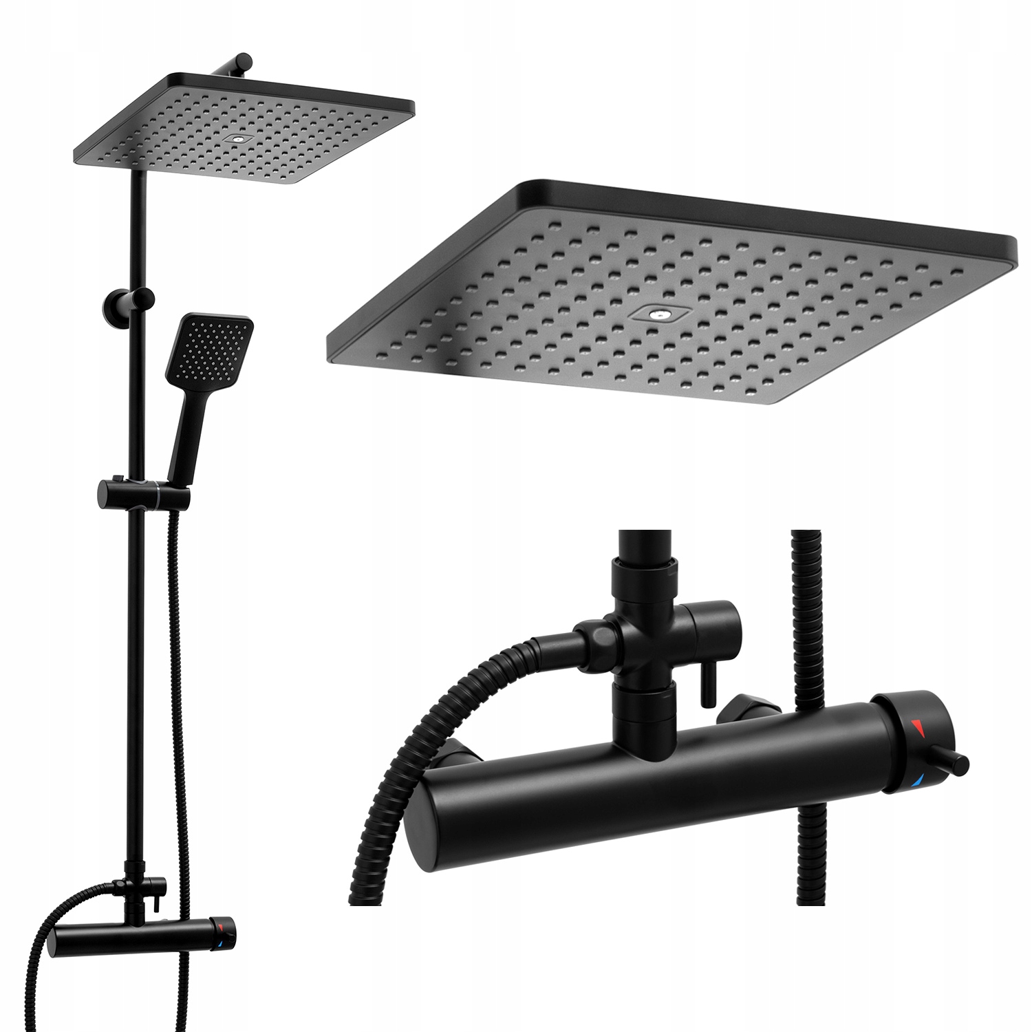 Sprchový panel - Sprchový panel batérie čierny povrch set