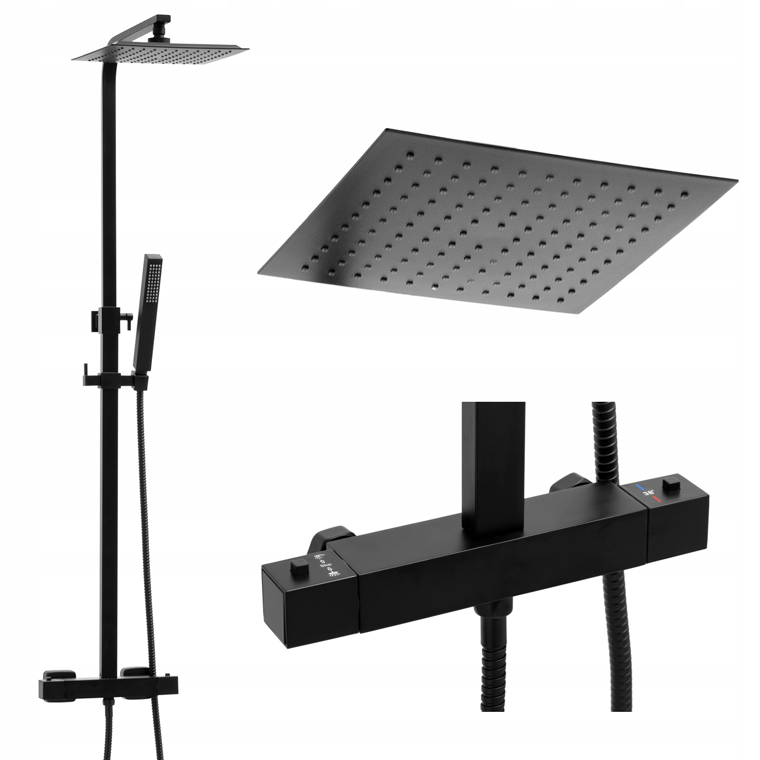 Sprchový panel - Sprchový panel Batéria Termostat Pláštenka