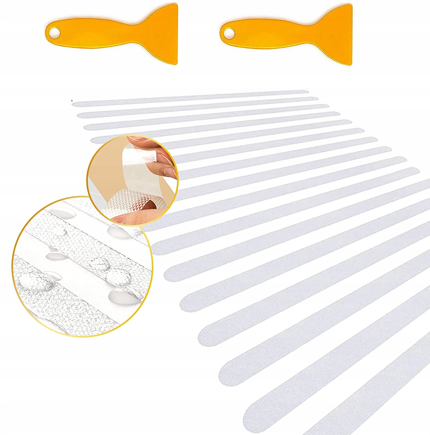 Protišmyková kúpeľňová podložka - Strai nálepky anti -slip 36ks pre kúpeľňu