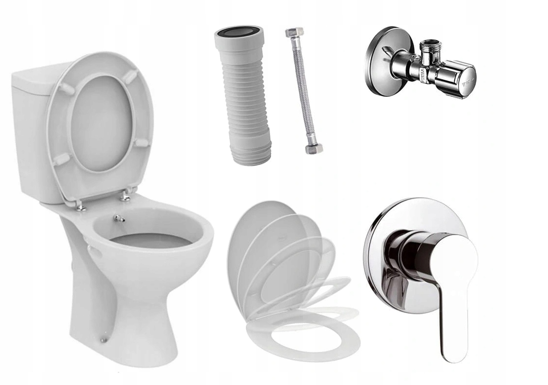 WC misa - KOMPLETNÁ SADA: WC s bidetom Sedlo WLN Ventily Connector