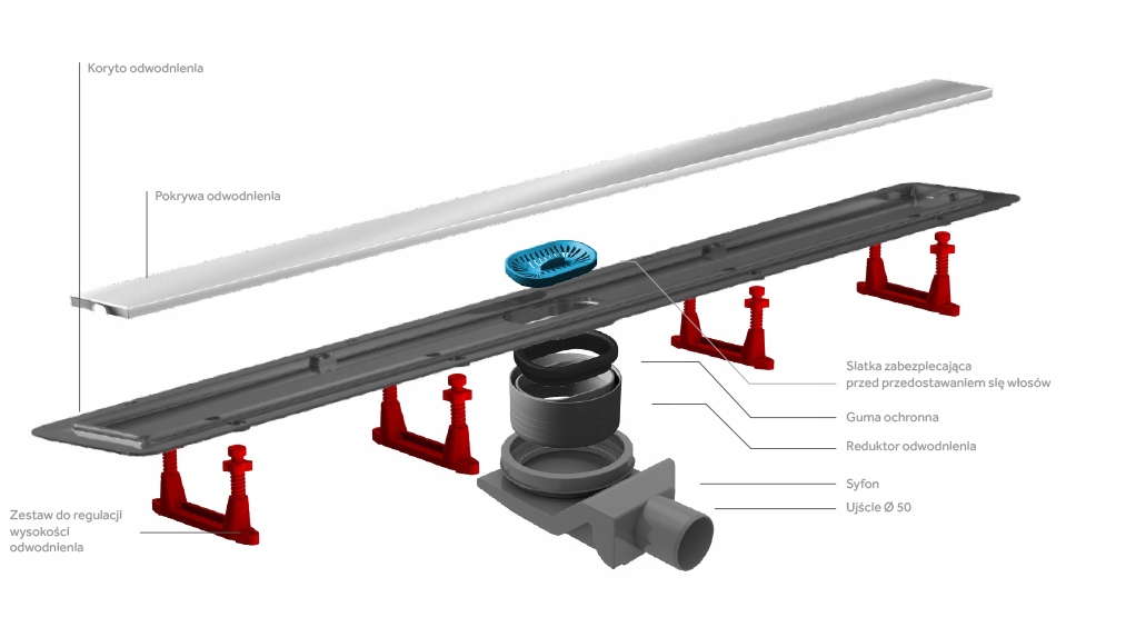 Sprchový žľab - Pestan Linear Outflow Primo Line 550