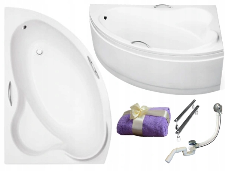 Vaňa - PMD ADA Corner Bathtub Acryl 140x90 SIPHON PASING