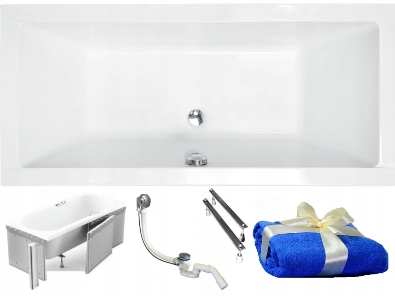 Vaňa - PMD Besco Quadro Vaňa 155x70 + Syfon + Housing