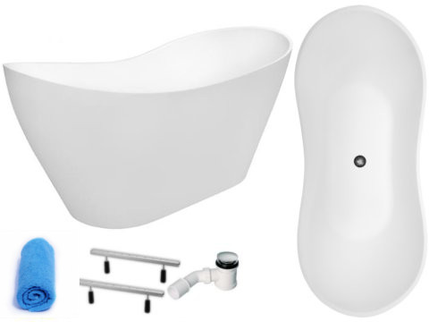 Vaňa - PMD Besco Viyate Voľne stojaca vaňa 160x70 Sifón
