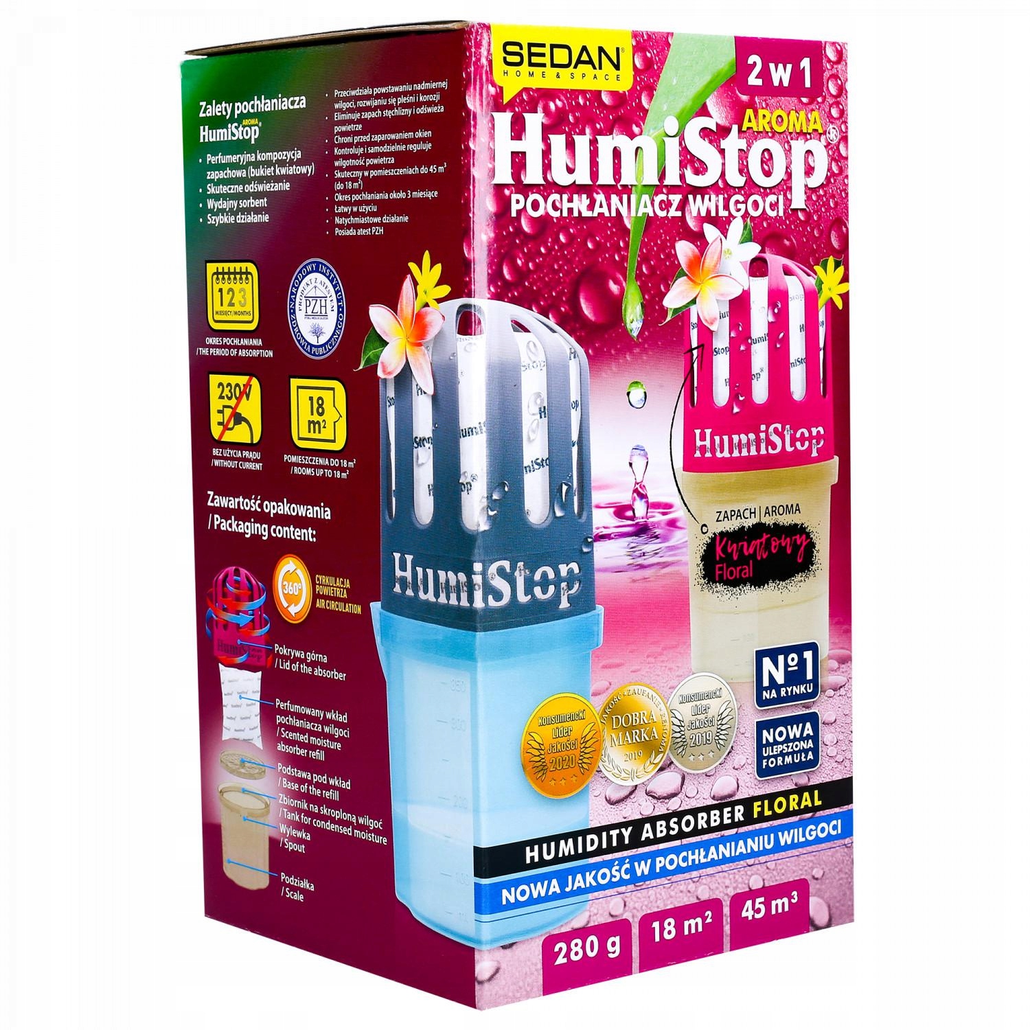 Pohlčovač vlhkosti - Absorbér vlhkosti + aróma Humistop 280G