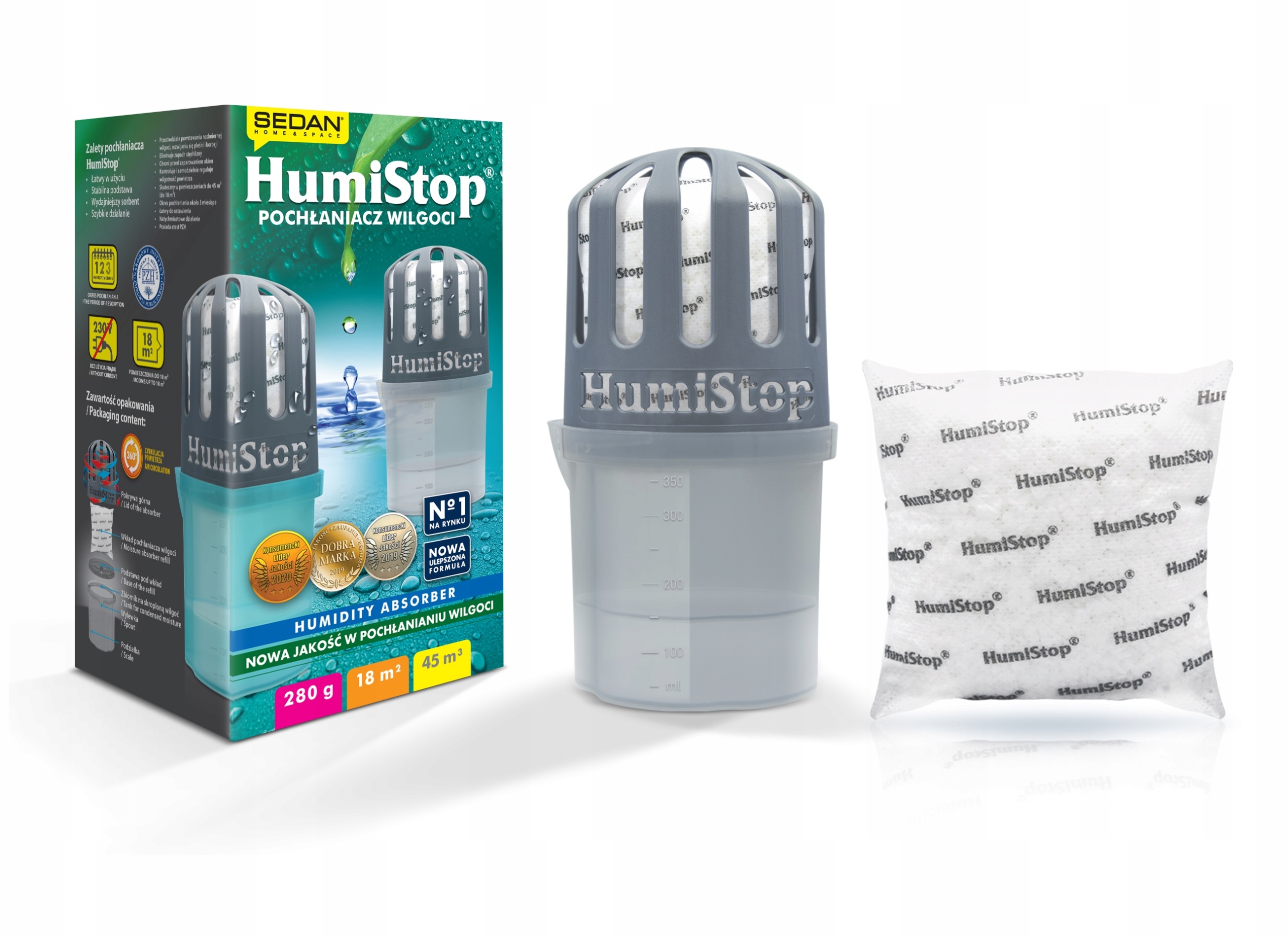Pohlčovač vlhkosti - Humistop vlhké absorbéry so 4 kazetami