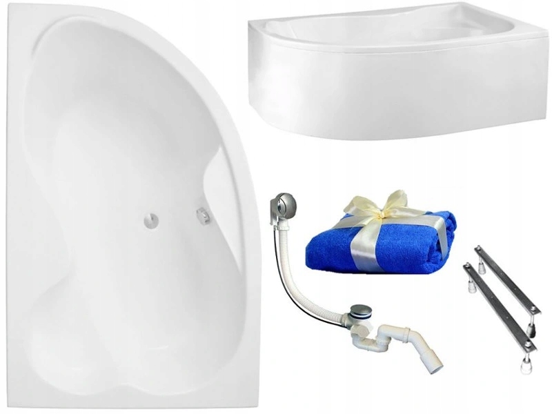 Vaňa - Polimat Mega rohová vaňa 160x105 + sifón Kryt