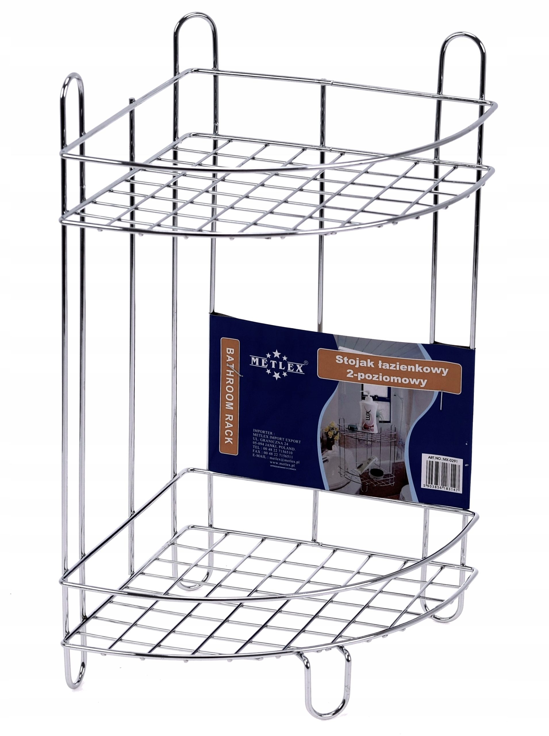 Kúpeľňa police Rack Stand Basket 2 úrovne 291