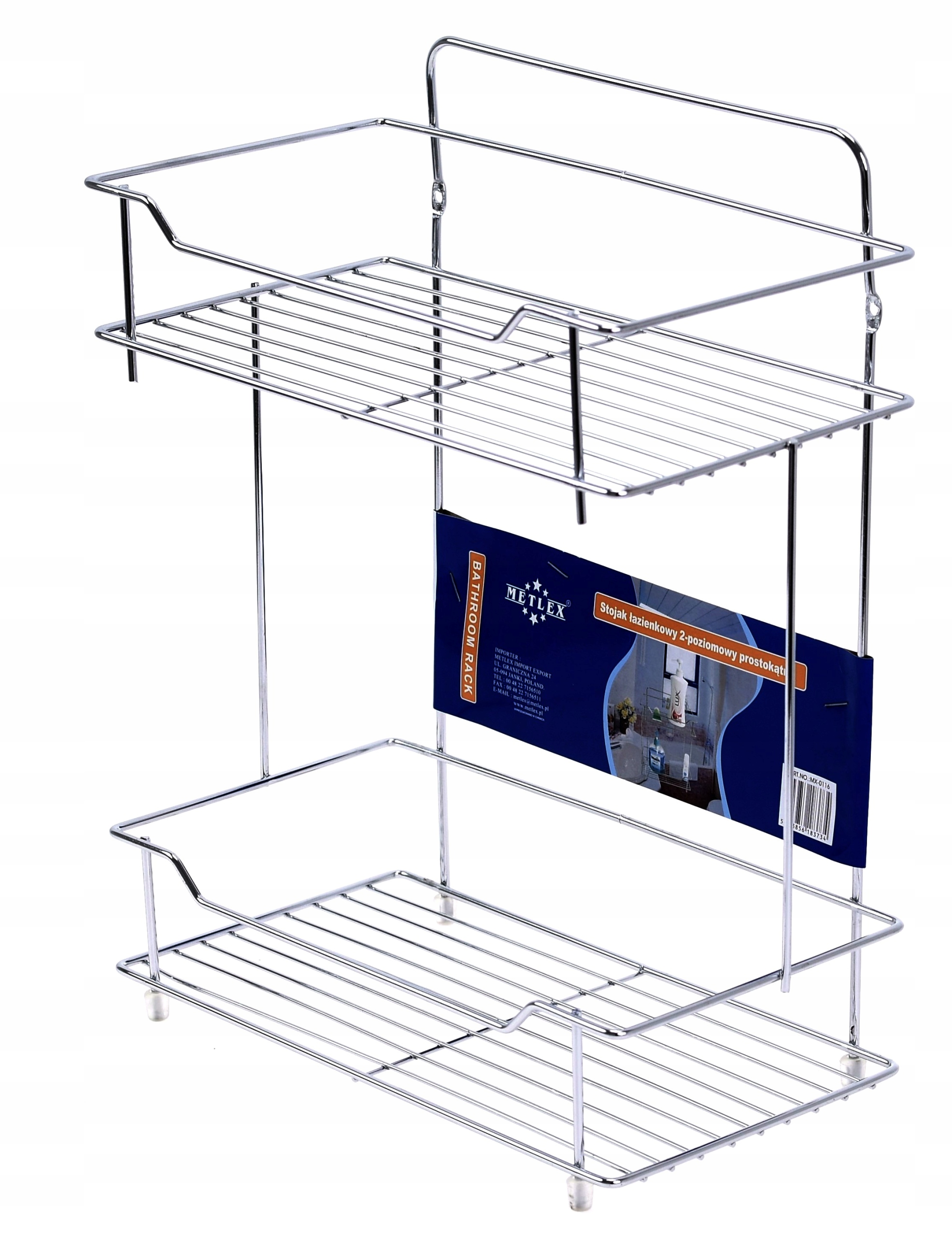Kúpeľňa police Rack Stand kôš 2Poziomy 0116