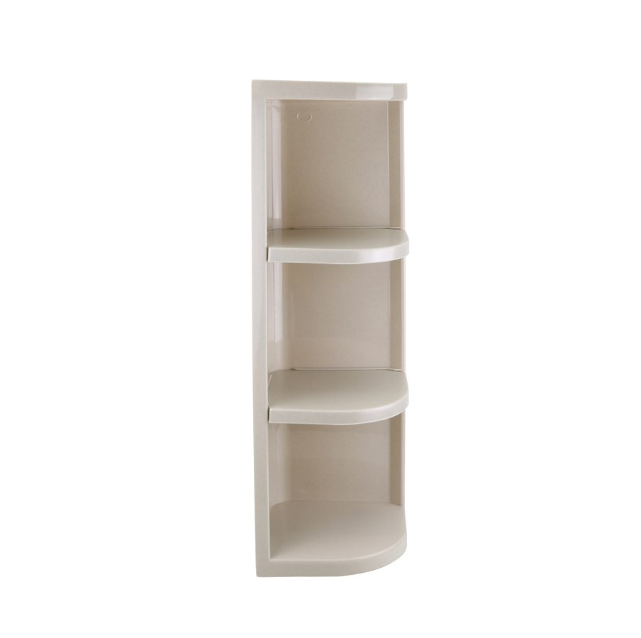 KÚPEĽNE Rohová polica PLASTIC BEIGE 3 police