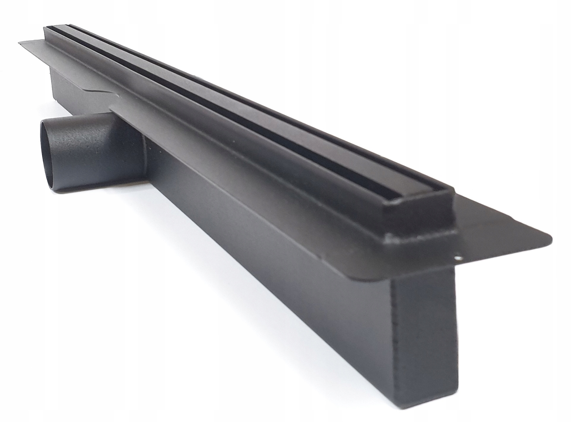 Sprchový žľab odtok - Poľský lineárny prietok 80 cm čierny nízky - tenký