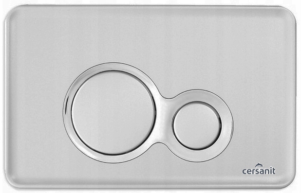 Splachovacie WC tlačítko -  Oplachovacie gombíky toaleta Cersanit Otto Chrome Mat