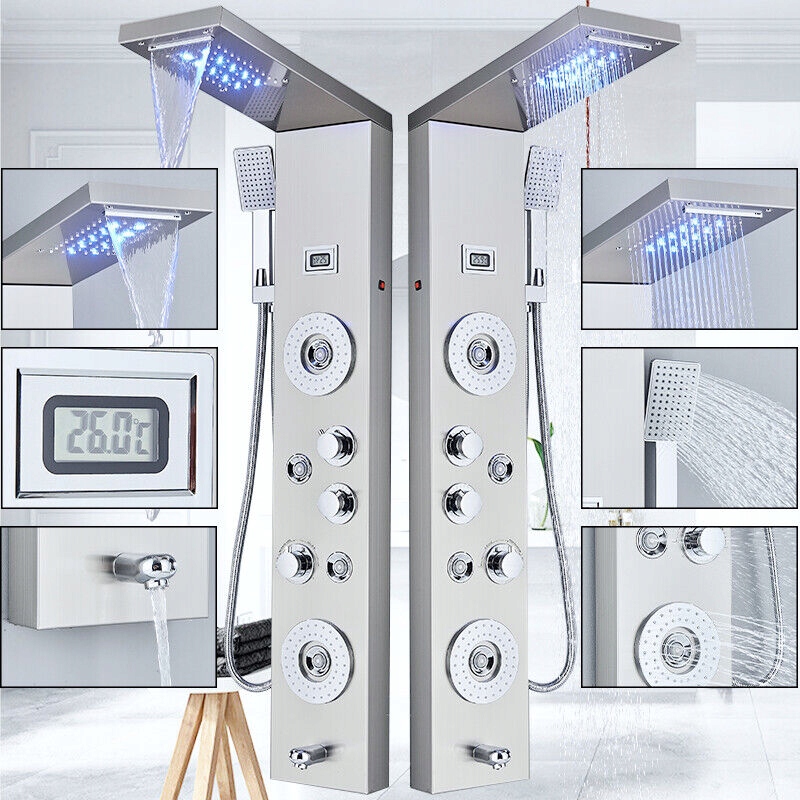 Sprchový panel - LED sprchovací panel z nehrdzavejúcej ocele