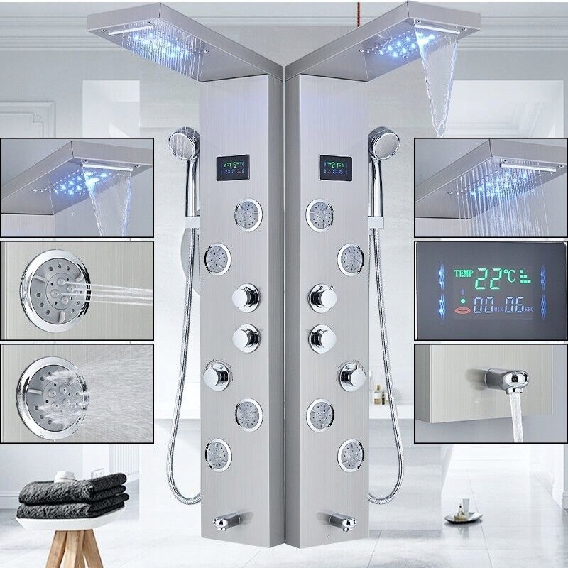 Sprchový panel - Sprchová súprava LED sprchovací panel vyrobená z ocele