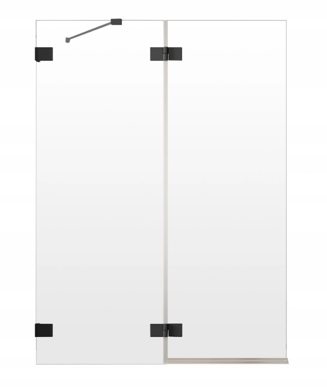 Vaňová zástena - Essenza Pro Black PND II 110x150 RADAWAY SCREAN